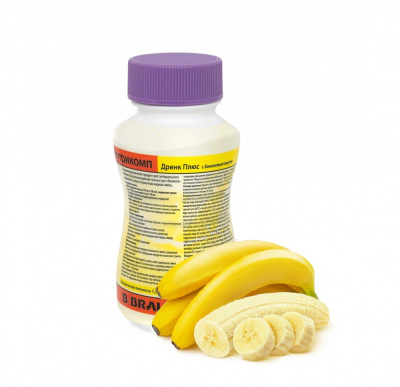 Нутрикомп Дринк Плюс банановый 200 мл. в пластиковой бутылке купить оптом в Туле