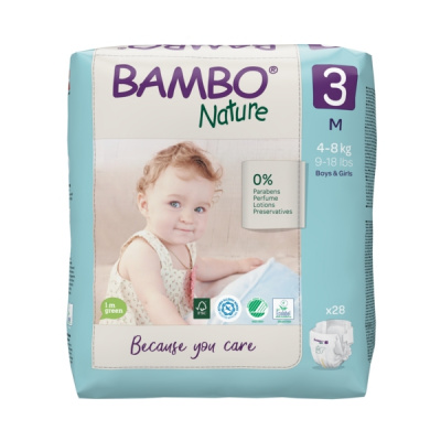 Эко-подгузники Bambo Nature 3 (4-8 кг), 28 шт купить оптом в Туле